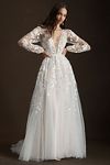 Thumbnail View 1: Willowby by Watters Olena Long-Sleeve Lace Wedding Gown