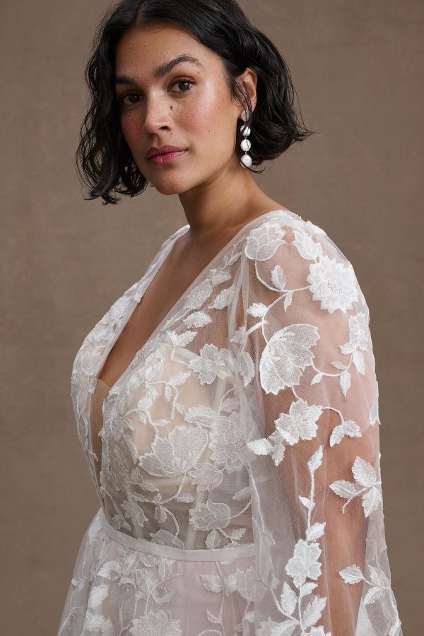 Slide View: 5: Willowby by Watters Olena Long-Sleeve Lace Wedding Gown