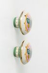 Thumbnail View 4: The Bistro Tile Stoneware Knobs, Set of 2: Garden Edition