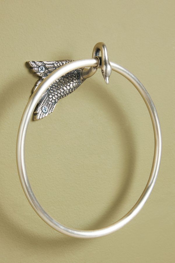 Slide View: 2: Swan Towel Ring