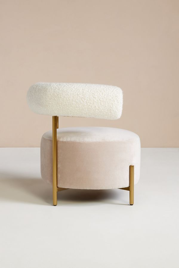 Slide View: 4: Flo Boucle & Velvet Occasional Accent Chair