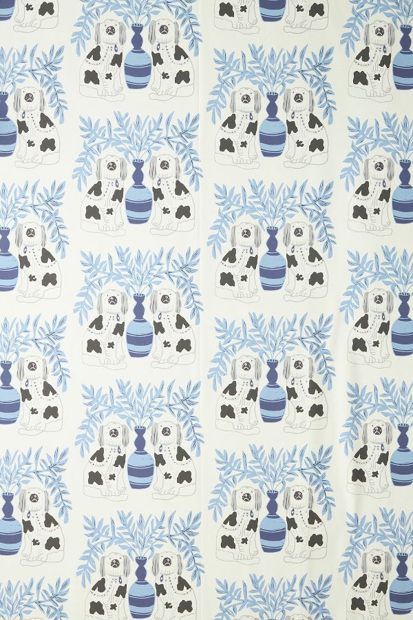 Slide View: 1: Annika Reed Studio Pair of Dogs Wallpaper