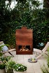 Thumbnail View 1: Weathering Steel Planed Outdoor Fireplace