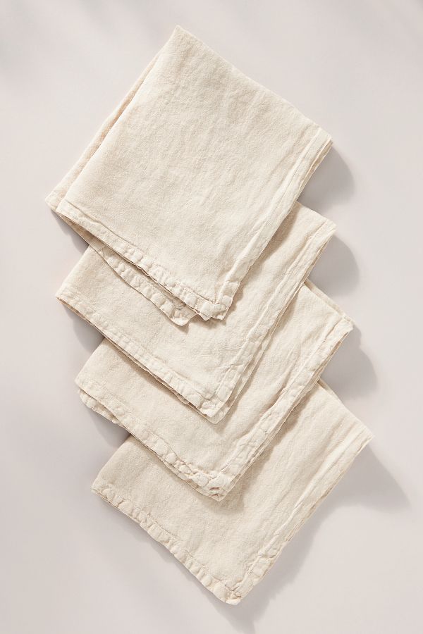 Slide View: 2: Edison Portuguese Linen Napkins, Set of 4