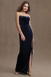 Thumbnail View 2: Jenny Yoo Cassandra Strapless Stretch Velvet Gown