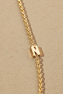 Gold Monogram Chain Necklace