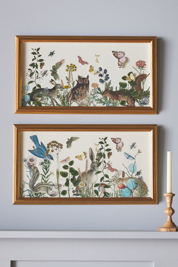 Slide View: 1: Hidden in the Garden Diptych Wall Art