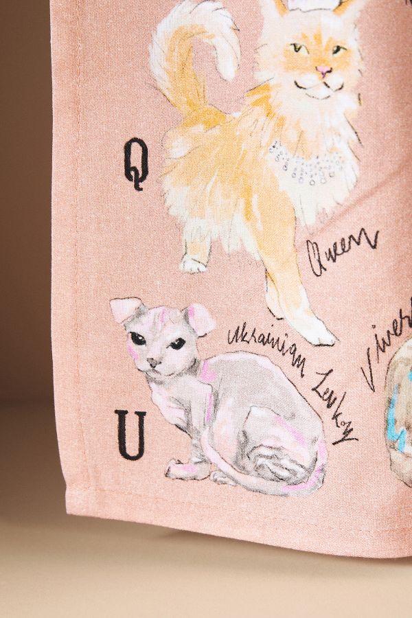 Slide View: 2: Cat Breeds A-Z Dish Towel