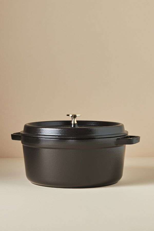 Slide View: 1: Staub 5.5 QT Round Cocotte