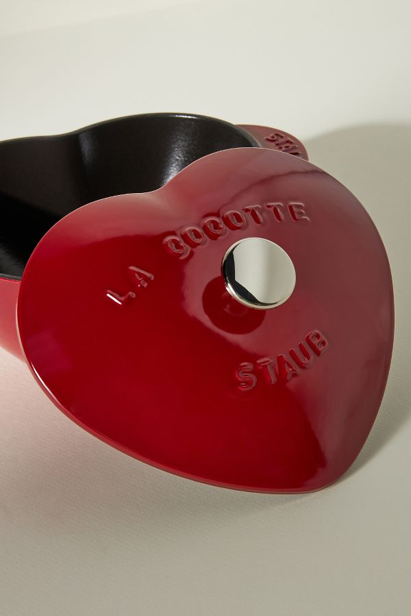 Slide View: 2: Staub 1.75 QT Heart Cocotte