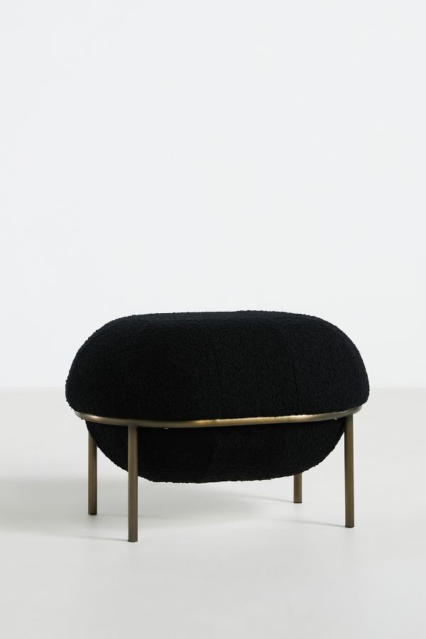 Slide View: 2: Bouclé Frida Ottoman