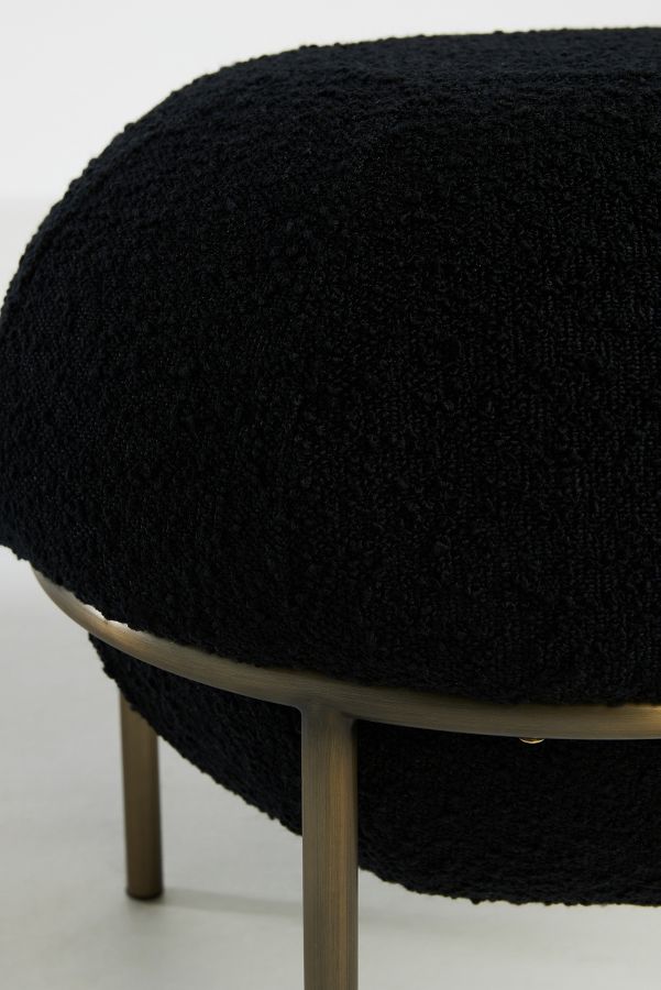 Slide View: 4: Bouclé Frida Ottoman