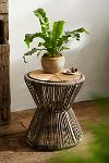 Thumbnail View 1: Woven Rope + Teak Side Table