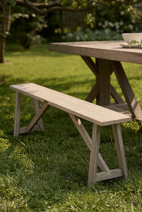 Slide View: 1: Upland Teak Bench