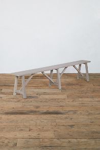 Slide View: 5: Trestle Teak Bench