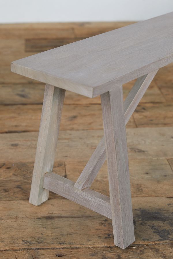 Slide View: 6: Trestle Teak Bench