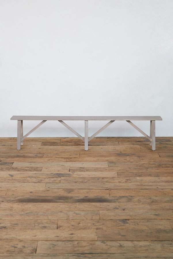 Slide View: 4: Trestle Teak Bench