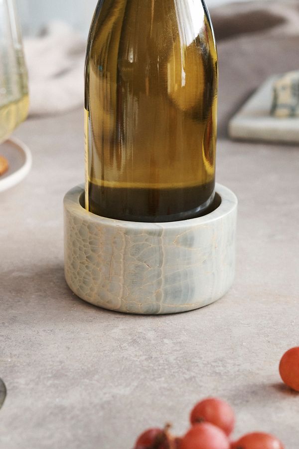 Slide View: 1: Blue Onyx Wine Bottle Coaster