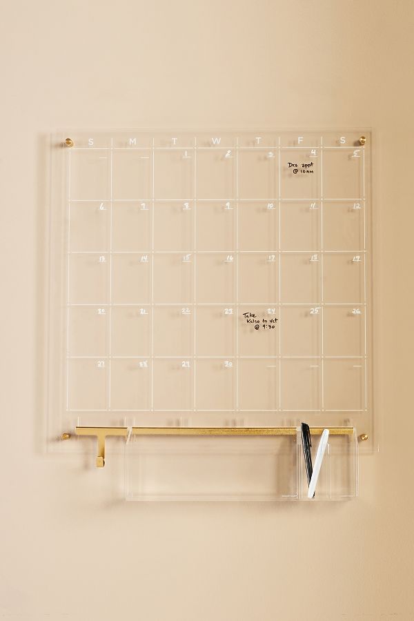 Slide View: 1: Acrylic Monthly Wall Calendar Bundle