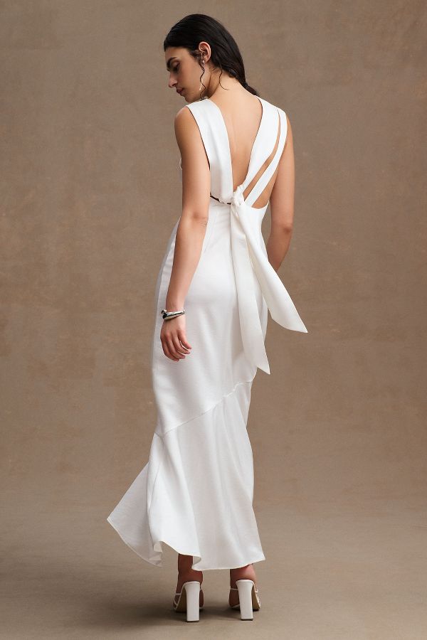 Slide View: 5: Significant Other Lana Cowl-Neck Satin Gown