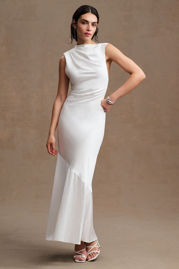 Slide View: 4: Significant Other Lana Cowl-Neck Satin Gown