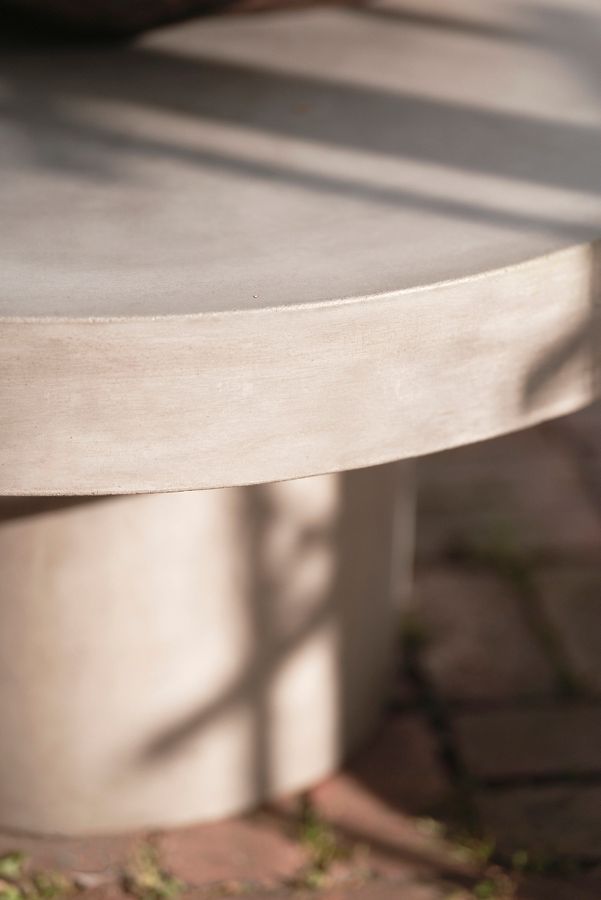 Slide View: 2: Concrete Pedestal Coffee Table