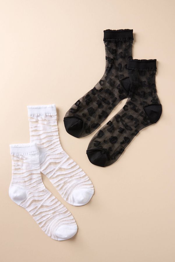 Slide View: 3: Sheer Socks, Set of 2