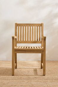 Slide View: 3: Classic Teak Armchairs, Set of 2