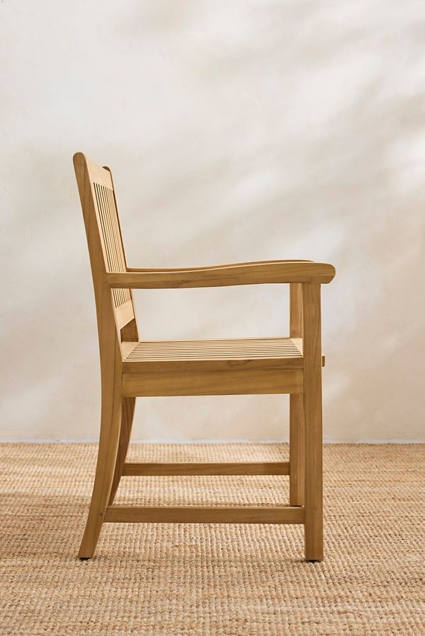 Slide View: 4: Classic Teak Armchairs, Set of 2