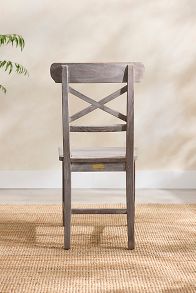 Slide View: 5: Crossback Teak Side Chairs, Set of 2