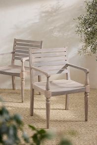 Slide View: 2: Shoreham Teak Armchairs, Set of 2