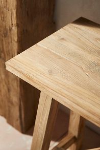 Slide View: 4: Braced Leg Teak Console