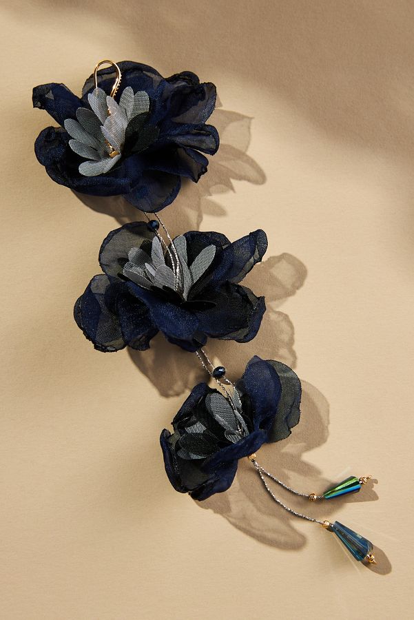 Slide View: 2: Triple Flower Earrings