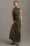 Thumbnail View 1: Significant Other Lana Cowl-Neck Tie-Back Satin Maxi Dress