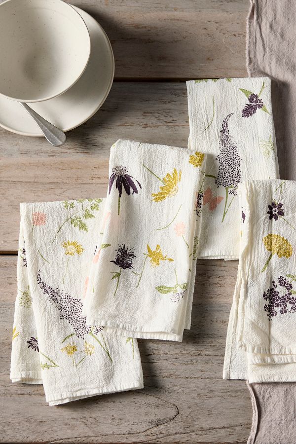 Slide View: 1: Butterfly Garden Napkins, Set of 4