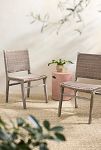 Thumbnail View 1: Wicker + Teak Side Chairs, Set of 2