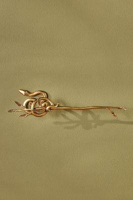 Serpentine Brass Toilet Roll Holder