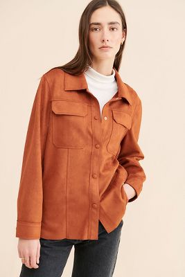 Jules Kae Hannah Faux Suede Shirt Jacket