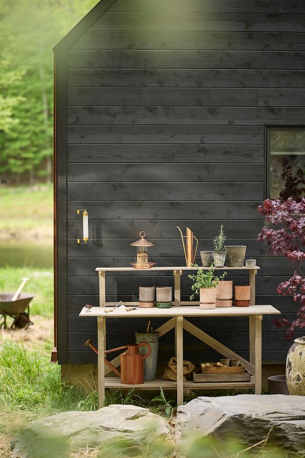 Slide View: 1: Teak Work Station, Wide