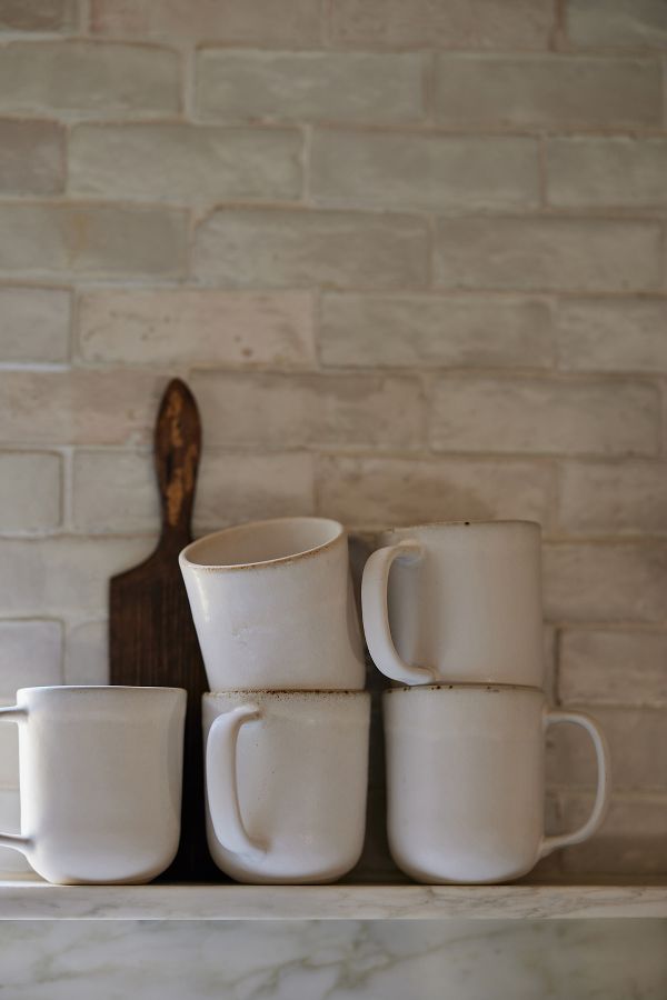 Slide View: 1: The Jasper Portuguese Stoneware Mugs, Set of 4