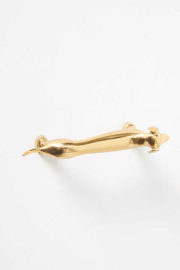 Vista diapositiva: 3: Maverick Brass Dachshund Maniglia per Porta, 3"