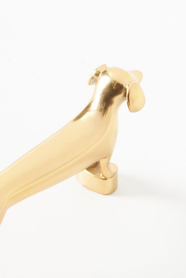 Vista diapositiva: 4: Maverick Brass Dachshund Maniglia per Porta, 3"