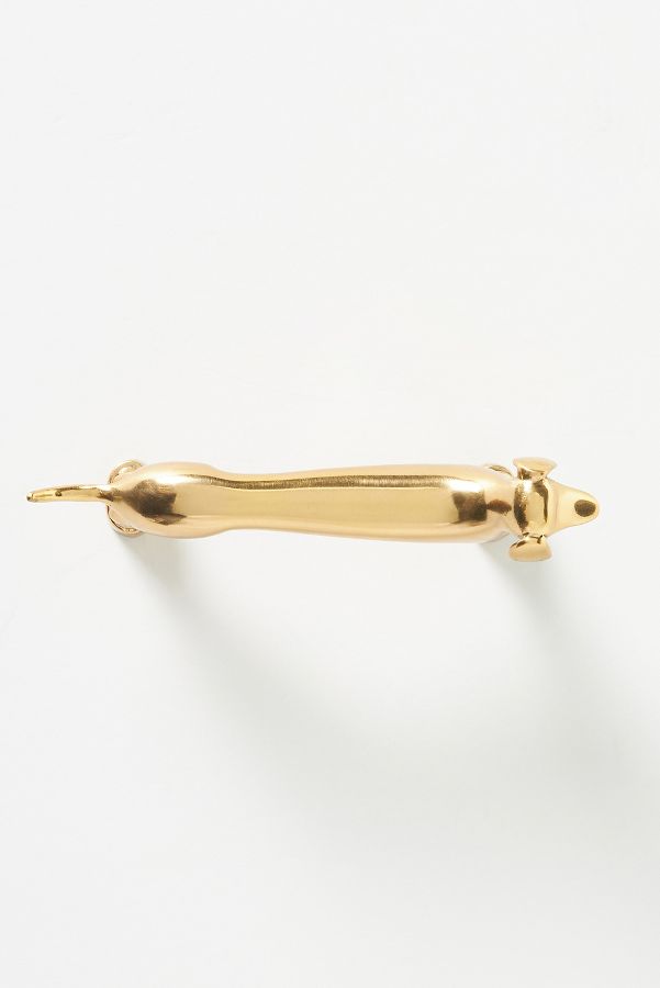 Vista diapositiva: 1: Maverick Brass Dachshund Maniglia per Porta, 3"