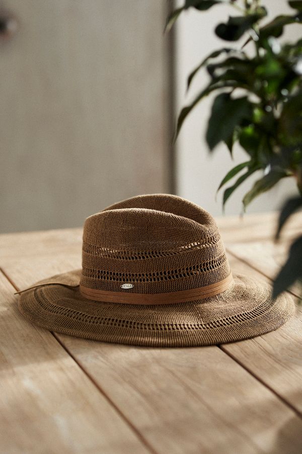 Slide View: 2: Vented Crown Sun Hat with Faux Suede Trim