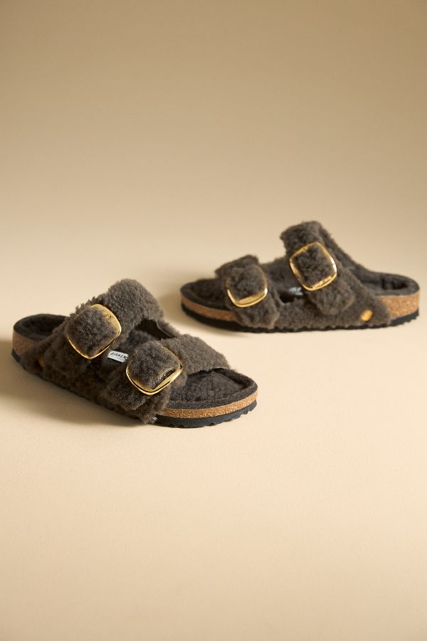 Slide View: 2: Birkenstock Arizona Big Buckle Teddy Sandals