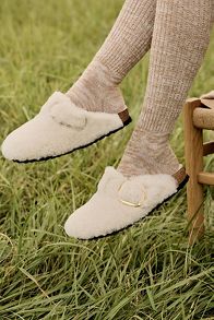 Slide View: 1: Birkenstock Boston Teddy Clogs