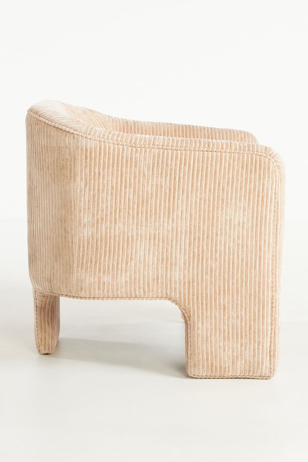 Slide View: 3: Corduroy Effie Tripod Chair