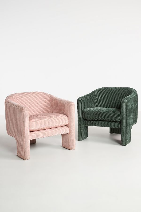 Slide View: 2: Effie Corduroy Tripod Armchair