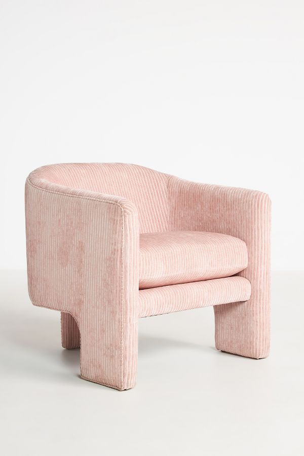 Slide View: 3: Effie Corduroy Tripod Armchair