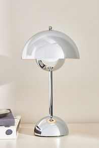 Slide View: 2: Flowerpot V9 Rechargeable LED Portable Metallic Table Lamp